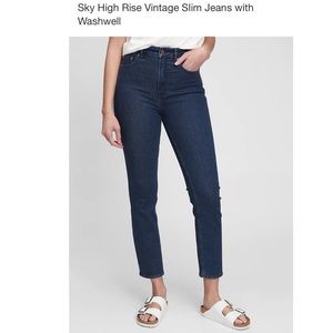 Sky High Vintage Slim Jeans with Washwell